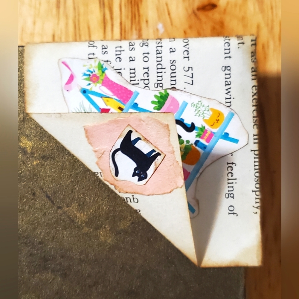 🙏 HAND CRAFTED bookpage bookmark journal card